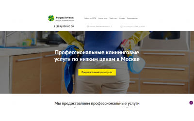 Клининговые услуги (Landing Page)